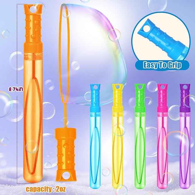 SpringFlower Bubble Wand, 72 Pcs Bubble Wands Bulk, Summer Toys Outdoor Activity Supply,Birthday, Wedding, Party, Bubble Party Favors
