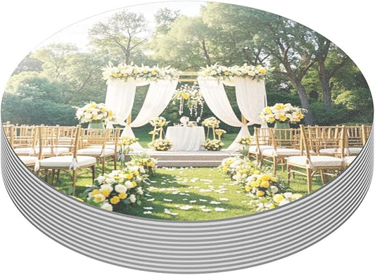 10 Pack Round Mirror Centerpieces for Tables Decorations, 12inch Acrylic Circle Mirror Centerpieces Mirror Tray Candle Plate Centerpiece for Wedding Party Table Decorations Wall Decor