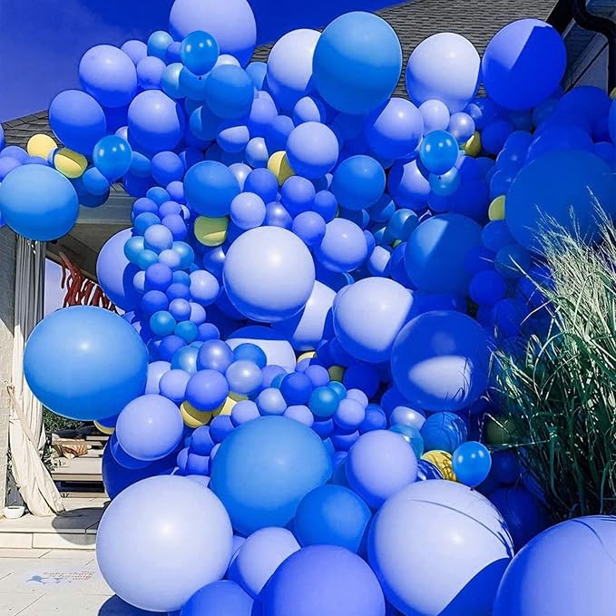 Blue Balloons 110Pcs, 5 Inch Small Blue Latex Party Balloons, Mini Thick Blue Balloons for Birthday Wedding Baby Shower Decorations.