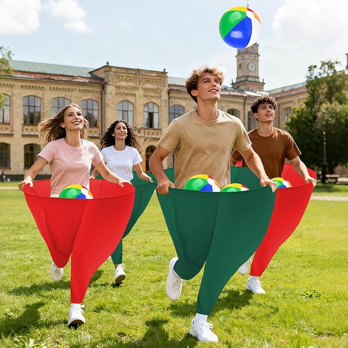 Granny Pants Yard Game Freaky Party Games Pants with Bouncy Balls and Air Pump Oversized Granny Pants Outdoor Game for Adults and Family Interactive Throwing Game for Group Gatherings
