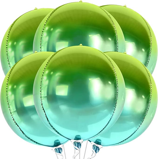 KatchOn, Green Balloons - 22 Inch, Pack of 6 | Green Foil Balloons for Green Graduation Decorations 2026, Jungle Party Decor | Dinosaur Party Balloons for Tropical Party Decorations, Birthday Decor