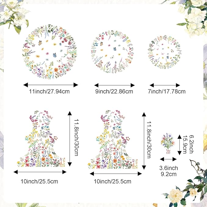 Wildflower Cupcake Stand, Cake Stand Wildflower Party Decorations 3 Tier Flower Cupcake Holder, Flower Birthday Decorations Dessert Table Display Set Wedding Cake Stands
