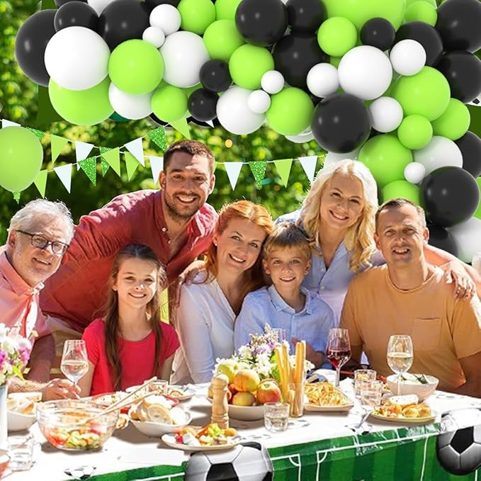 Lime Green Black Balloon Garland Arch Kit - Lime Green Black Balloons White Balloons Video Game Party for Soccer Gamer Birthday Baby Shower Graduation Wedding Party Decorations