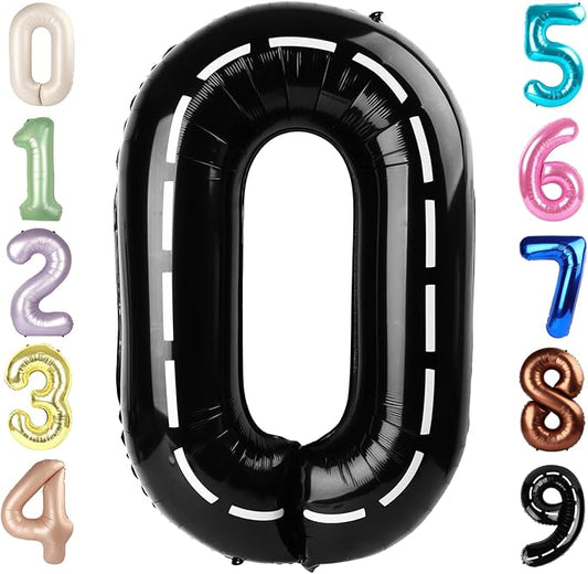 Number 0 Balloons 40 Inch Line Black Number Balloons for 10 20 30 40 50 60 70 80 90 100 Numbers Balloon Birthday Decorations Wedding Event Baby Shower