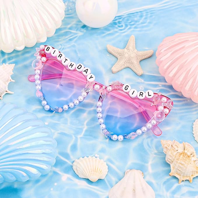 CIEHER Birthday Glasses for Women Girls Rhinestones Birthday Sunglasses Birthday Accessories Party Favors
