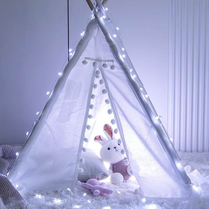 6 Packs 6.6ft 20 LEDs Star Fairy Lights Battery Operated,Mini Star String Lights,Waterproof Twinkle Starry Light for DIY Bottle Table Christmas Ramadan Wedding Halloween Decor,Cool White