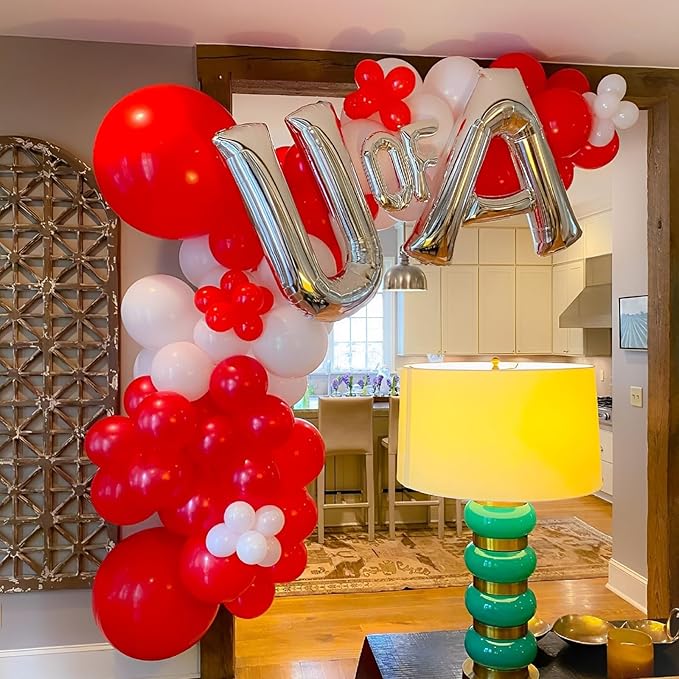 Voircoloria 110pcs Red Balloons 12inch Red Latex Party Balloons for Valentine's Day, Graduation, Wedding, Birthday, New Year, Baby Shower, Christmas, Anniversary Party Decorations
