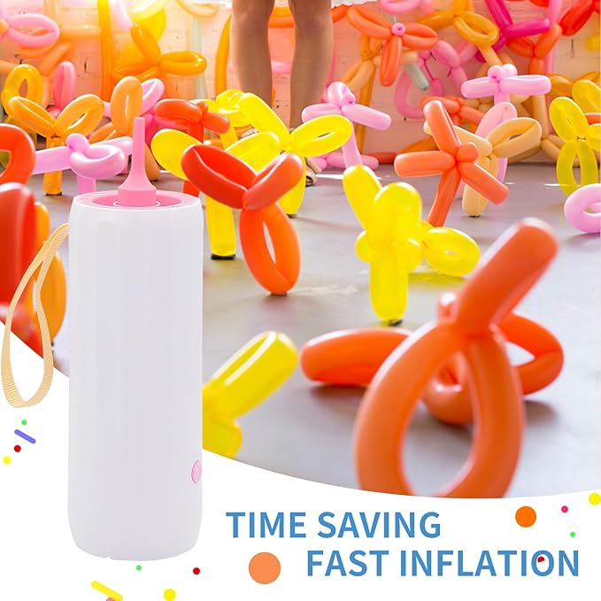 Balloon Pump Electric Air Pump for Balloons Portable Balloon Inflators Blower Machine for Birthday Party Balloon Decorations for Long Animal Twisty Curly Balloon, Foil Balloons(12V 18W)