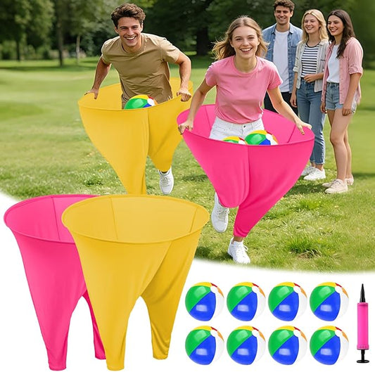 Granny Pants Yard Game Giant Granny Pants Outdoor Game Includes Bouncy Balls & Air Pumps Hilarious Outdoor Games for Adults and Family Backyard Gatherings Beach Games Team-Building Activities