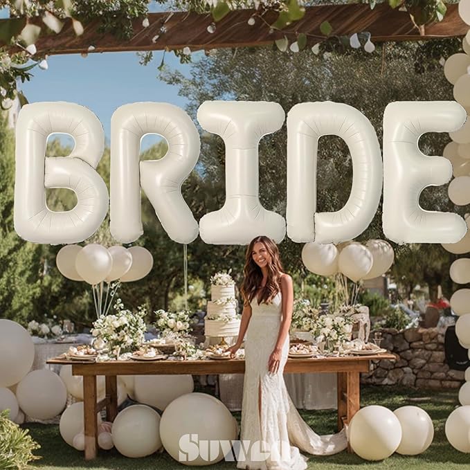 SUWEN 40 Inch Cream Large M Letter Balloons Big Foil Helium Letter Balloons A-Z Jumbo Mylar Happy Birthday Party Decorations for Girl Anniversary Party Supplies