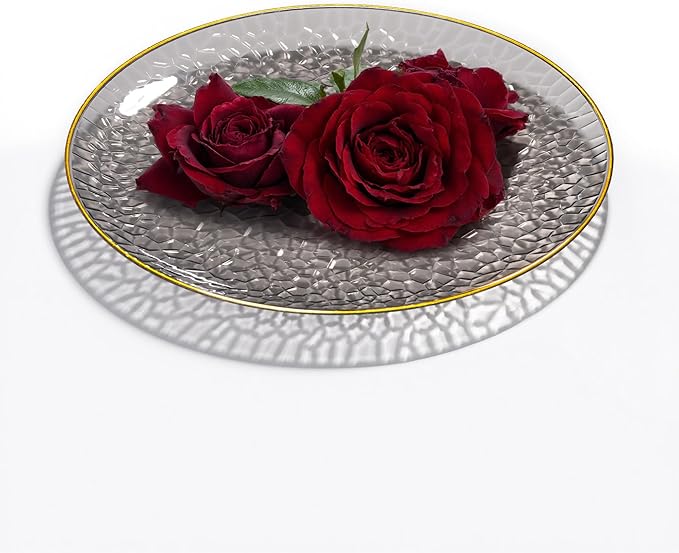 Hioasis 175pcs Black Gold Plastic Plates - Black Plastic Dinnerware Set Includes 25 Dinner Plate, 25 Dessert Plate, 25 Cups, 25 Napkins Perfect for Wedding & Party