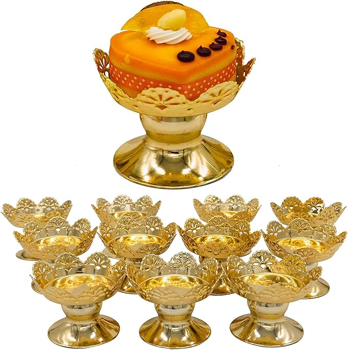 Standard Size Single Gold Cupcake and Dessert Stand Cups Party Favor (12pc)