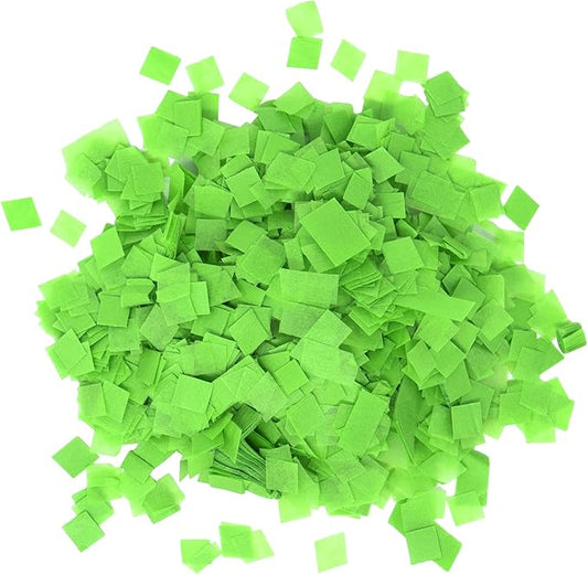 Ultimate Confetti, Light Green Biodegradable Confetti Squares - Flame-Resistant and Slow-Falling Tissue Paper Confetti for Cannon and Launcher use – Best for Celebrations - 1 lb, 16 oz