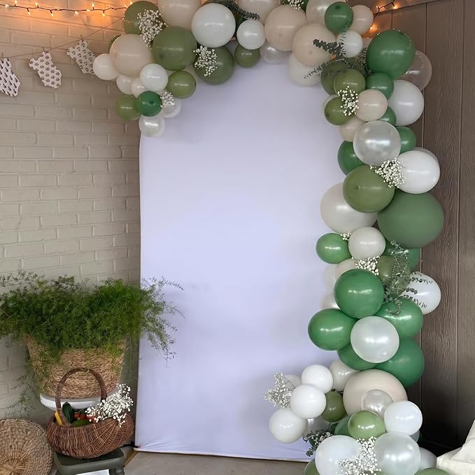 Sage Green Balloons, 60Pcs 12Inch Sage Green Sand White Metallic Gold Confetti Balloons for Boho Baby Shower Wedding Bridal Shower Engagement Birthday Party Decorations