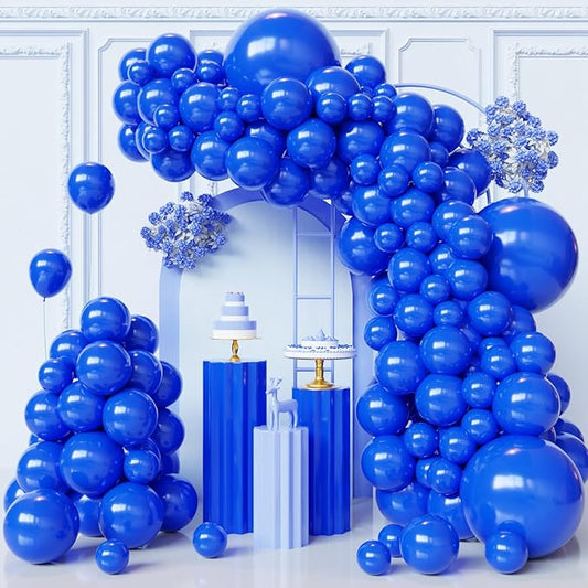 Blue Balloons Arch Kit,130pcs Royal Blue Balloon Garland,Different Sizes Blue Latex Balloons for Graduation Party,Baby Shower,Gender Reveal,Under The Sea Birthday Party Decorations