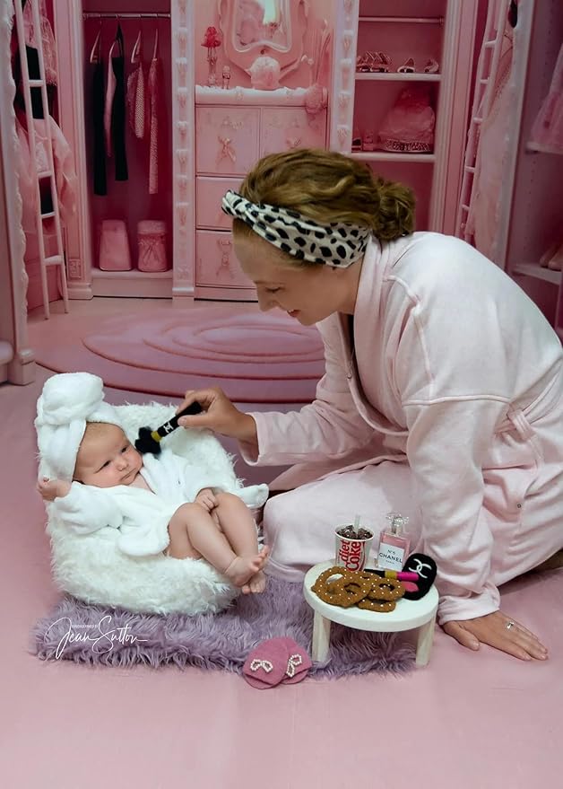 Kate Princess Cloakroom Indoor Girls Pink Room Wardrobe Seamless Photo Backdrop 7x5ft