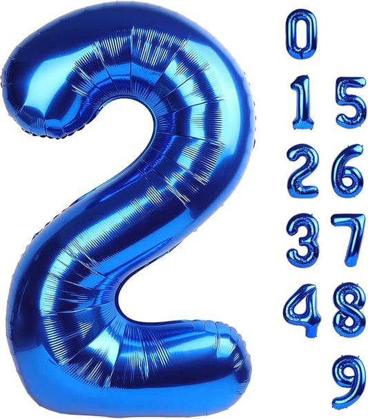 Numbers Balloon 40 Inch 2 Navy Blue Balloon Number Birthday Decorations, 2nd 12 21st Party Celebrations Decorations Graduations Baby