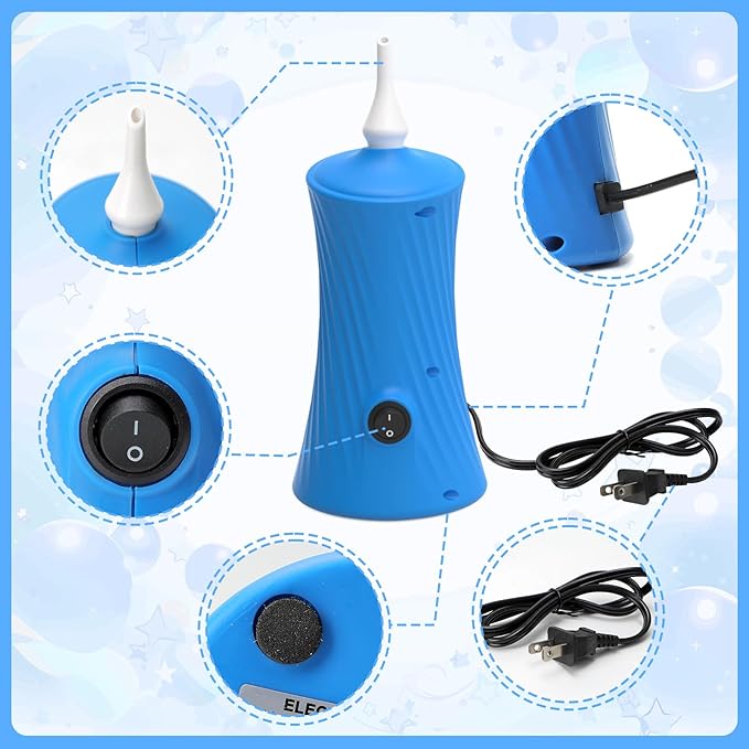 Balloon Pump Electric Air Pump for Long Balloon Inflator Blower Machine for Birthday Party Celebration Balloons Decorations for Twisty Animal Balloons