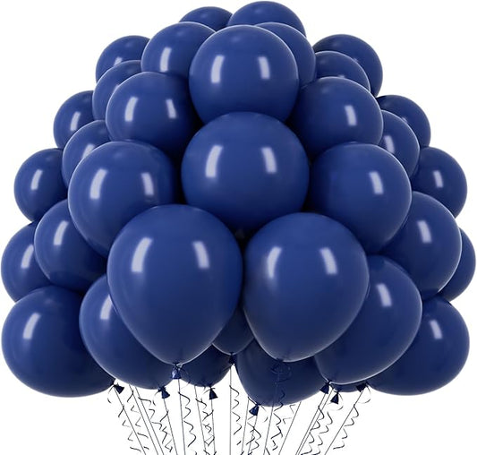 Voircoloria 110pcs Navy Blue Balloons 12inch Dark Blue Latex Party Balloons for Graduation, Wedding, Birthday, Baby Shower, Gender Reveal, Anniversary Party Decorations
