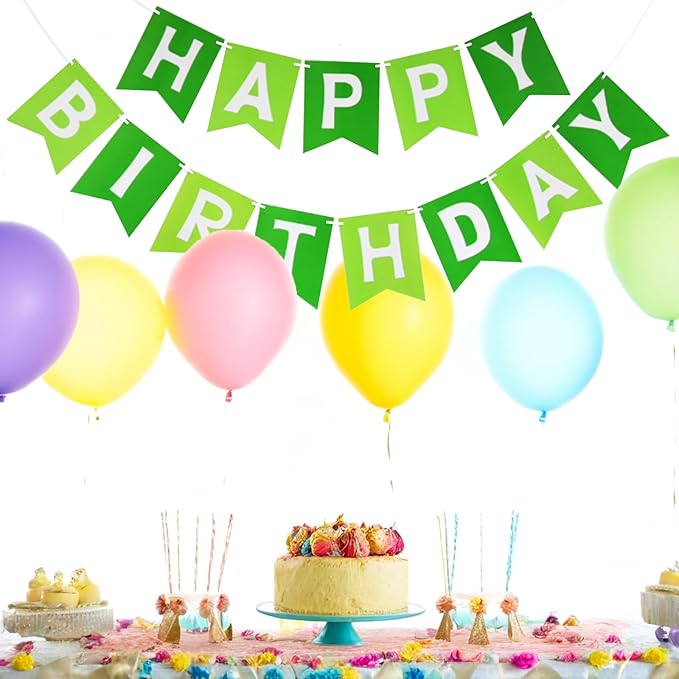 Happy Birthday Banner Party Banner Birthday Hanging Decoration for Women Men Girls Boys Adults Pets Party Backdrop Wall Decor Party Supplies