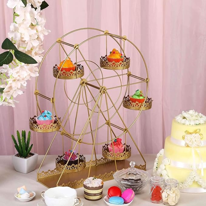 Efavormart 2 Sets of Large Metallic Gold Bird Cage Wedding Centerpiece Table Party Decor All Occasions - 9",13" Tall