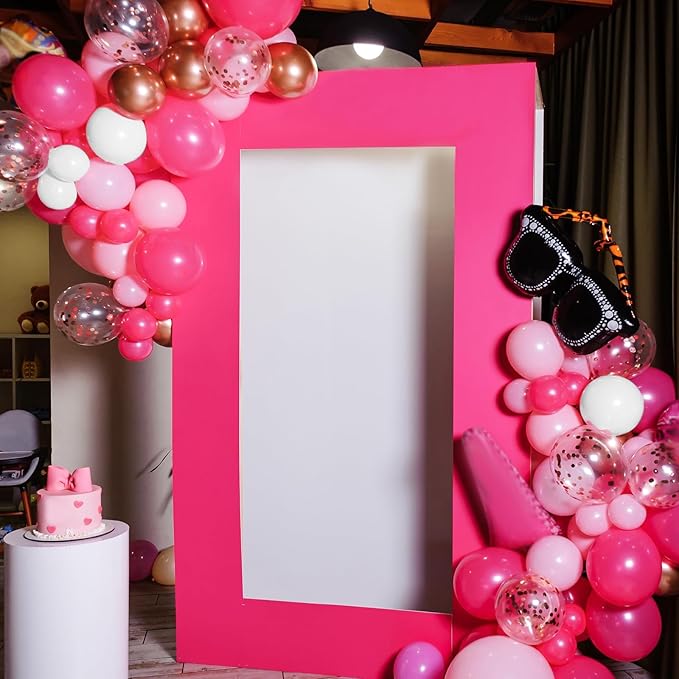 RUBFAC Pink Balloons, Party Balloon for Mother's Day, Hot Pink Balloons for Girls Princess Theme Birthday Decorations Baby Shower Bridal Shower, 65pcs