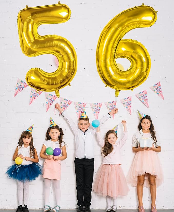 40 inch Number Balloon 0-9 Gold Large Number 15 Balloons,Digital Balloons for Birthday Party Celebration Decorations Supplies, Helium Foil Number Balloons for Wedding Anniversary
