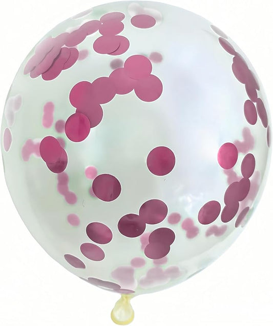 Confetti Balloons,50 Pcs 12 Inch Clear Balloons with Multicolor Confetti Inside,for Graduation Wedding Birthday Baby Shower Party Decorations (‌Peach)