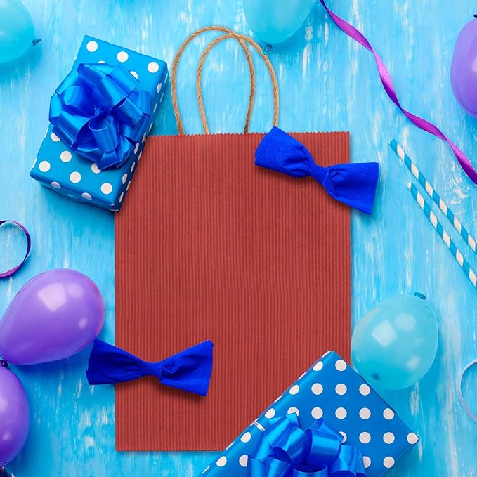 BagDream Small Gift Bags 25Pcs 5.25x3x8 Red Paper Bags with Handles, Kraft Paper Sacks for Small Gifts, Birthday, Wedding Party Favor, Christmas Valentine‘s Day