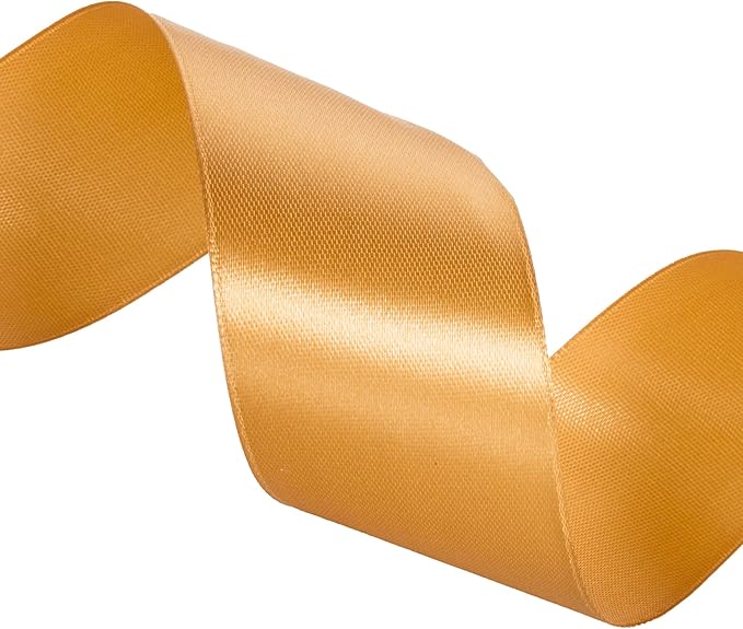 YASEO 1 1/2 Copper Solid Satin Ribbon, 50 Yards Craft Fabric Ribbon for Gift Wrapping Floral Bouquets Wedding Party Decoration