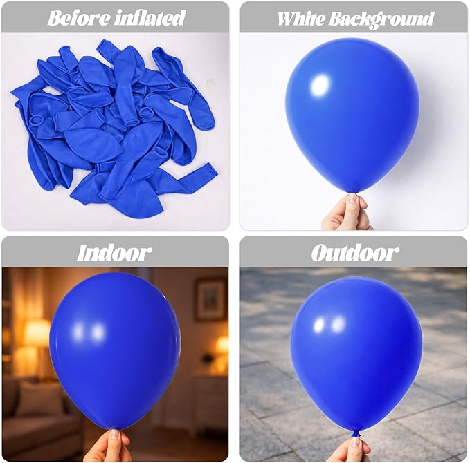 Voircoloria Blue Balloons, 66pack 12inch Blue Latex Party Balloons for Birthday Baby Shower Graduation Wedding Gender Reveal Anniversary Bachelorette Party Decorations