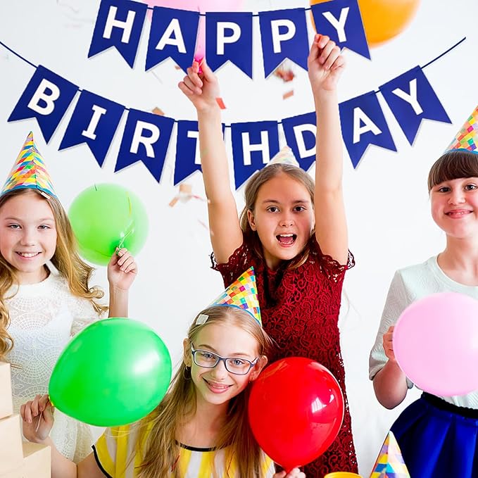 Happy Birthday Banner Party Banner Birthday Hanging Decoration for Women Men Girls Boys Adults Pets Party Backdrop Wall Decor Party Supplies