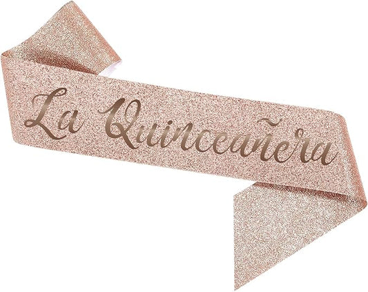 La Quinceañera Sash, Happy 15th Birthday Sash, Cheers to 15 Years Gifts Party Supplies 15th Birthday Party Decoration
