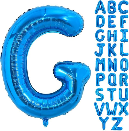 TONIFUL 40 Inch Large Blue Letter G Balloons Giant Alphabet Letter Balloons,Foil Mylar Big Balloons for 2026 Graduation Birthday Party Anniversary New Year Graduation Supplies Decorations