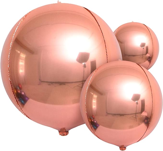 KatchOn, Rose Gold Balloons - 22 Inch, Pack of 14 | Rose Gold Foil Balloons for Sweet 16 Party Decorations, Mothers Day Decorations | Rose Gold Party Decorations, Birthday Decor for Women, Engagement