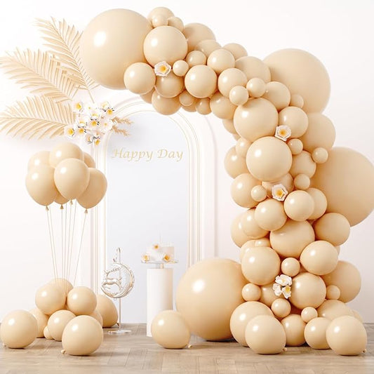Voircoloria 130pcs Blush Pink Balloons Different Sizes 18" 12" 10" 5" Boho Pink Latex Balloon Garland Arch Kit for Birthday Baby Shower Graduation Wedding Gender Reveal Party Decorations