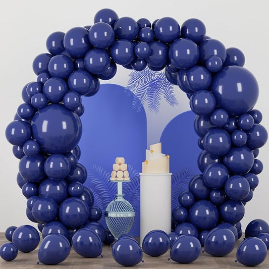 Voircoloria 90pack Navy Blue Balloons Different Size 18/12/10/5 Inch Dark Blue Balloon Garland Arch Kit for Graduation, Wedding, Birthday, Baby Shower, Gender Reveal, Anniversary Party Decorations