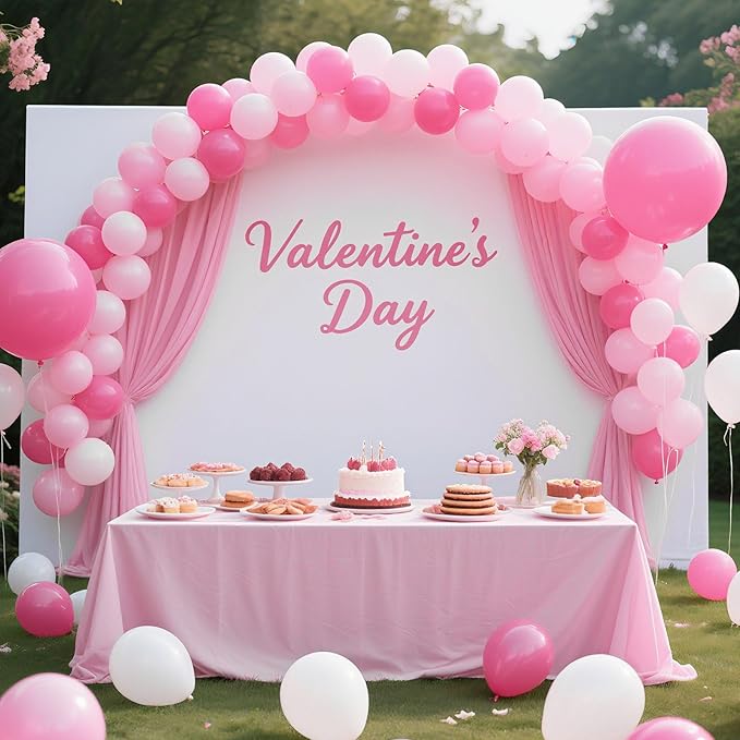 Pink Balloons Pink Birthday Decorations 160 Pack 5 inch Round Gender Reveal Ballons for Birthday Wedding Anniversary Baby Shower Gender Reveal Party Decoration