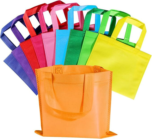 SPERPAND 30Pcs Small Gift Bags with Handles, Holiday Gift Bag Treat Tote Party Favor Bags Goodie Bags for Kids Birthday, Baby Shower, Easter Bag