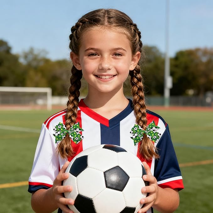 Soccer Ribbon 8 Pack Variety Set, 3/8" Grosgrain, 24 Yards Total (8 Unique Designs x 3 Yds) for Hair Bows, Team Party Decorations, Gift Wrapping, DIY Crafts & Sports Supplies