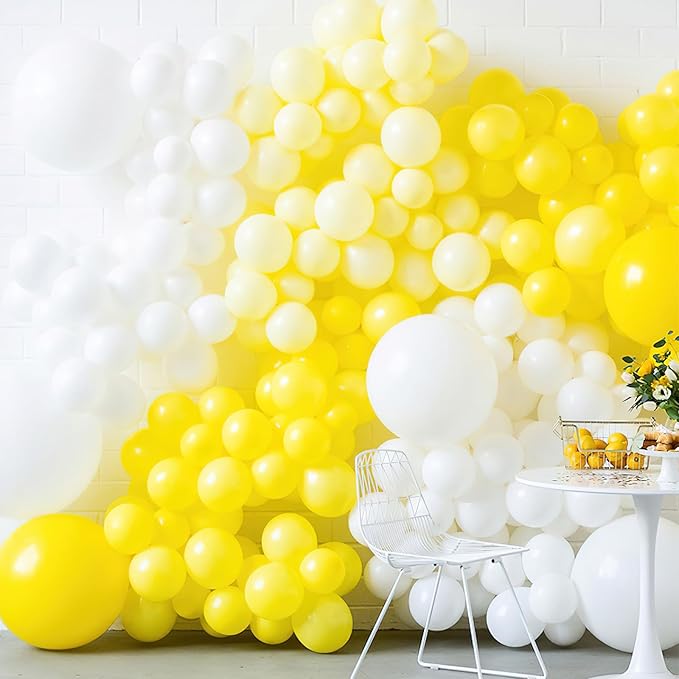 PartyWoo Yellow Balloons 50pcs 5 Inch Small Mini Matte Yellow Latex Balloons for Easter Bee Baby Shower Gender Reveal Engagement Sunflower Graduation Birthday Summer Party Decorations Yellow-Y55