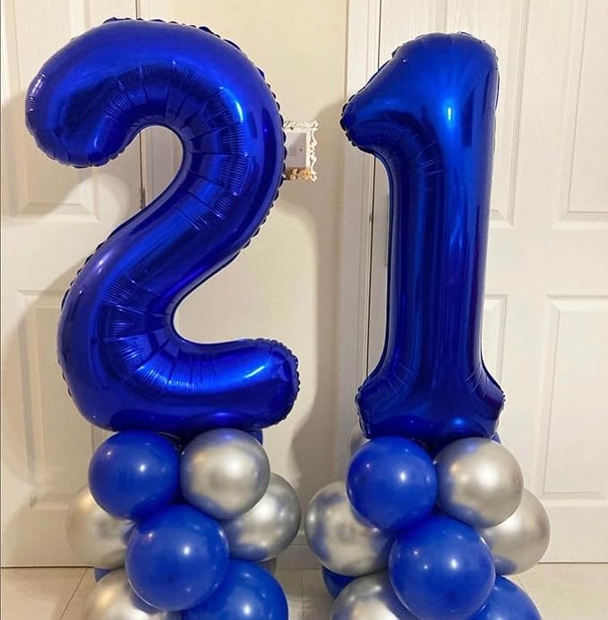 40 Inch Navy Blue 10 Number Balloons Giant 10 Balloons Navy Blue Birthday 10 Balloons 10th Birthday Anniversary Events Party Decorations Supplies