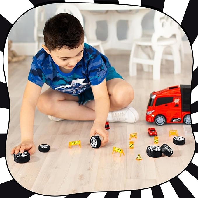 13 Pcs Racing Cars Themed Birthday Candles, Black and White Checkered Birthday Cake Candles, Numeral 3 Candle Wheel Tire for Racing Car Party Decoration Theme Party Supplies (Number 3)