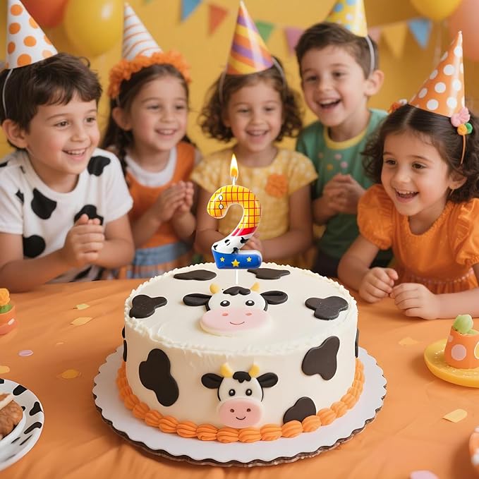Toys Inspired Game Birthday Number Candles, Cartoon Story Number Candles, Cartoon Cake Decorations, Birthday Decoration Supplies, Suitable for Boys and Girls Party Celebrations (2)