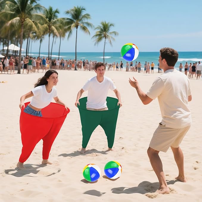 Granny Pants Yard Game Freaky Party Games Pants with Bouncy Balls and Air Pump Oversized Granny Pants Outdoor Game for Adults and Family Interactive Throwing Game for Group Gatherings