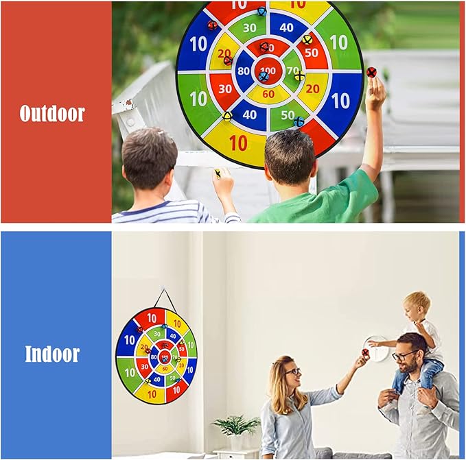ROYPOUTA 29" Dart Board Games for Kids – Fun Outdoor & Indoor Play, Kids Party Carnival Games with 12 Sticky Balls & Darts, Easter Basket Stuffers Gifts for Boys & Girls 4-12