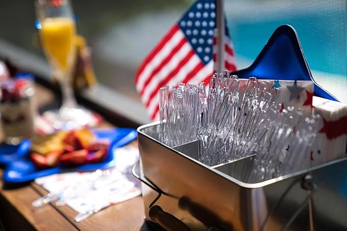 Diamond® Premium Clear Plastic Cutlery Set – 192 Count (64 Forks, 64 Spoons, 64 Knives), Full-Size, Disposable Utensils, Made in USA, Party & Event Essentials