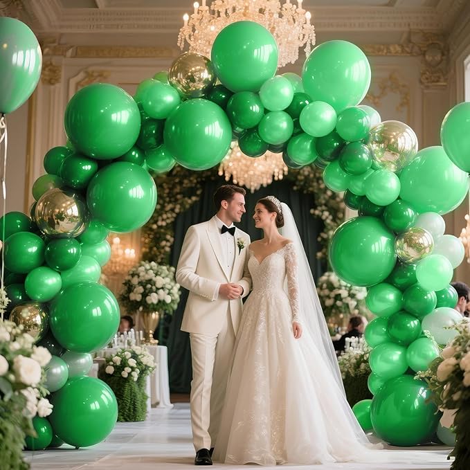 Green Balloon Arch Kit 111Pcs 18 12 5 Inch Latex Party Balloons Garland for Birthday Baby Shower Wedding Engagement Anniversary Christmas Party Decorations