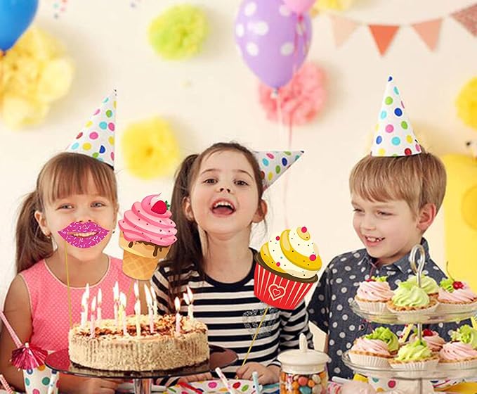 Zyozique 20 Pcs Donut Photo Booth Props,Donut Time for Girl Doughnut Birthday Party Supplies/Donut Birthday Party Supplies,Donut Photo Booth Props for Girls,Birthday Party,Baby Shower