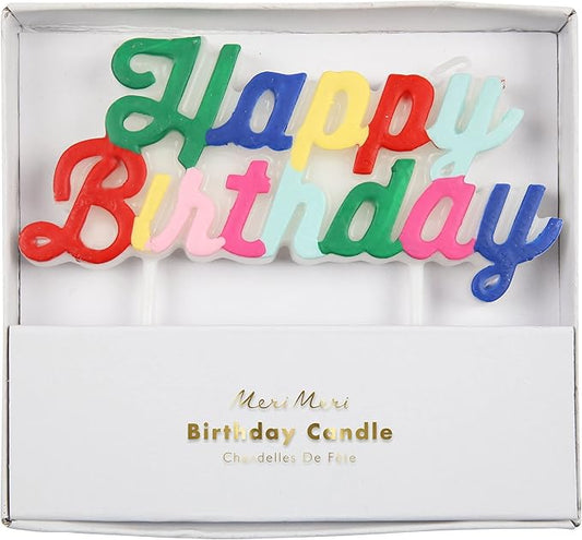 Meri Meri Multicolor Happy Birthday Candle